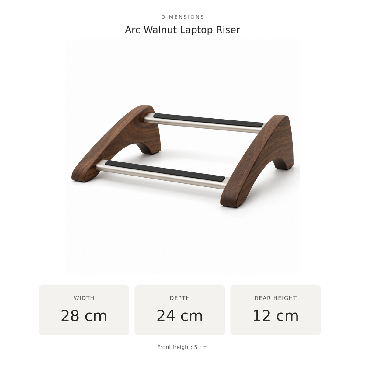 Arc Walnut Laptop Riser