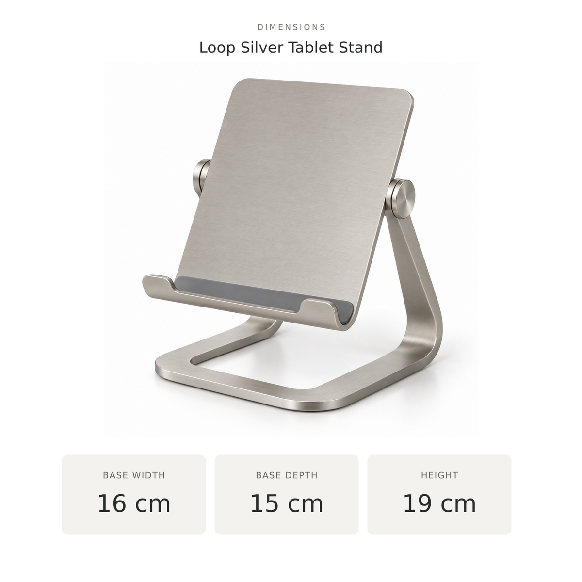 Loop Silver Tablet Stand