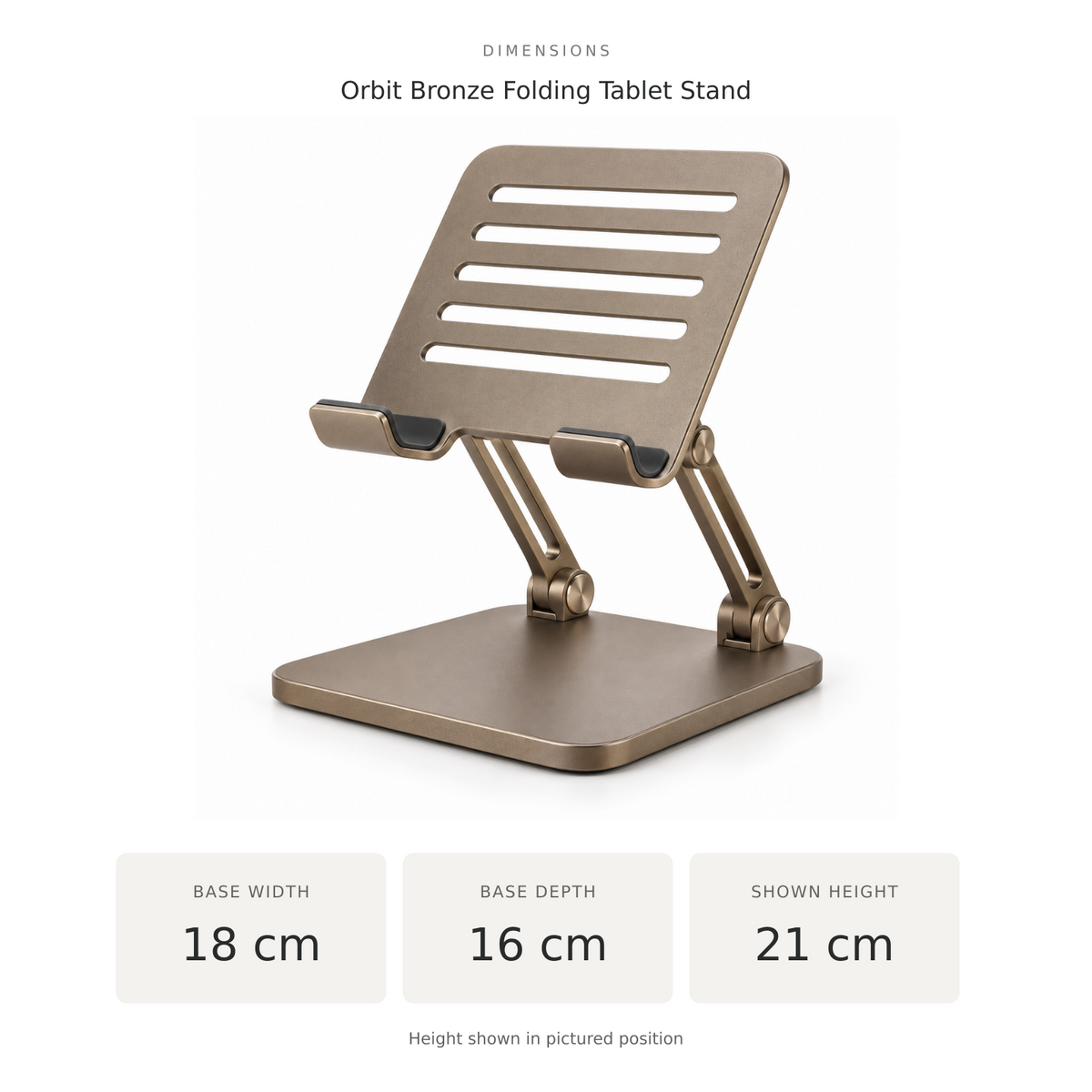 Orbit Bronze Folding Tablet Stand
