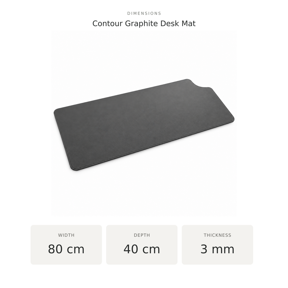 Contour Graphite Desk Mat