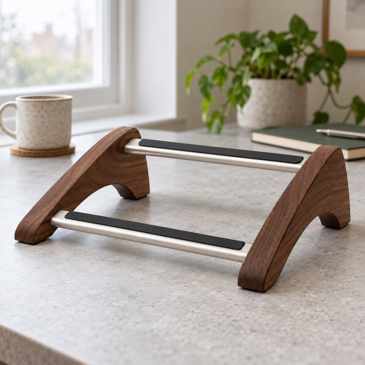 Arc Walnut Laptop Riser