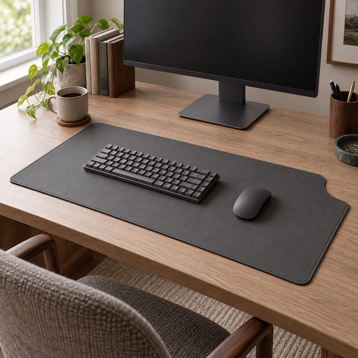 Contour Graphite Desk Mat