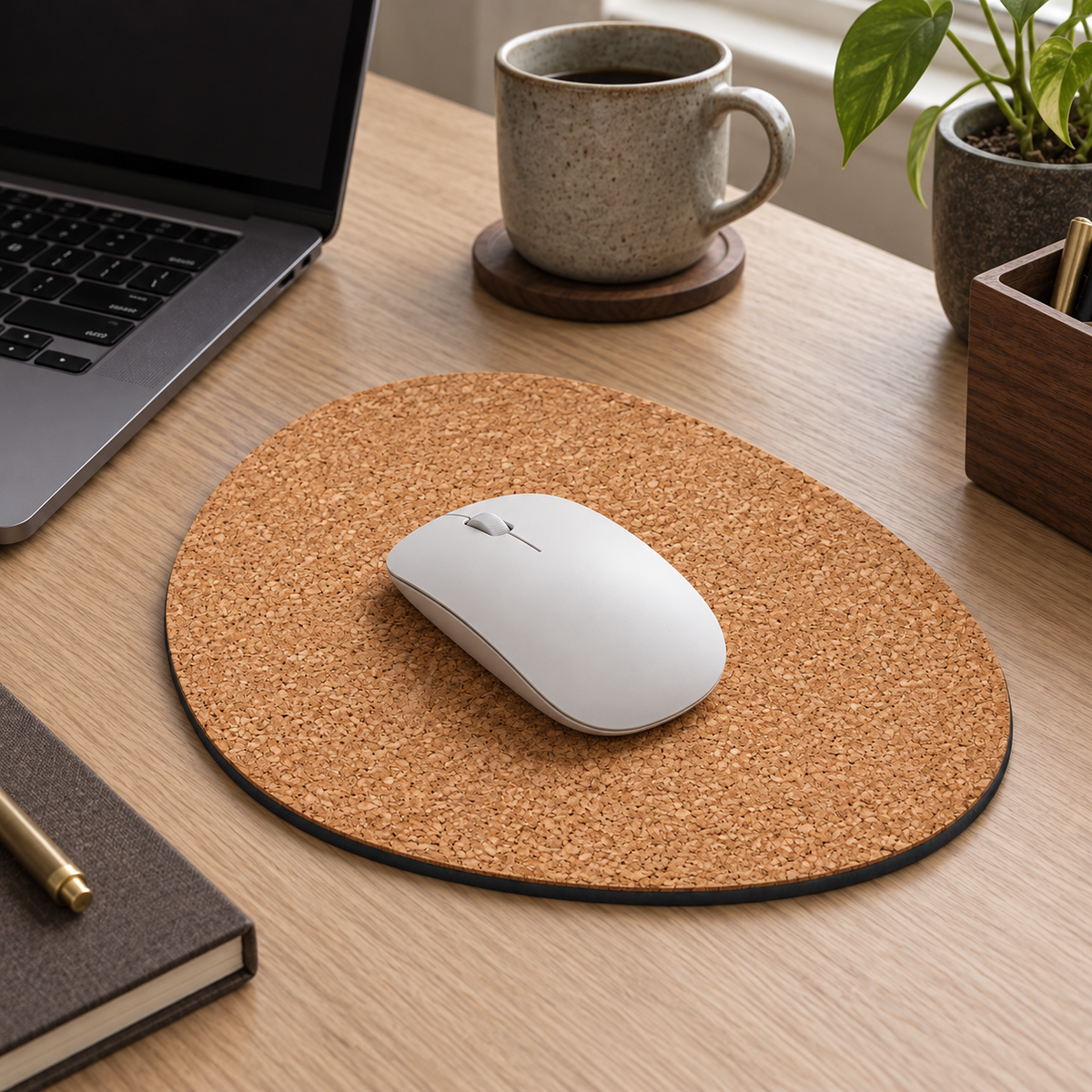 Pebble Cork Mouse Mat