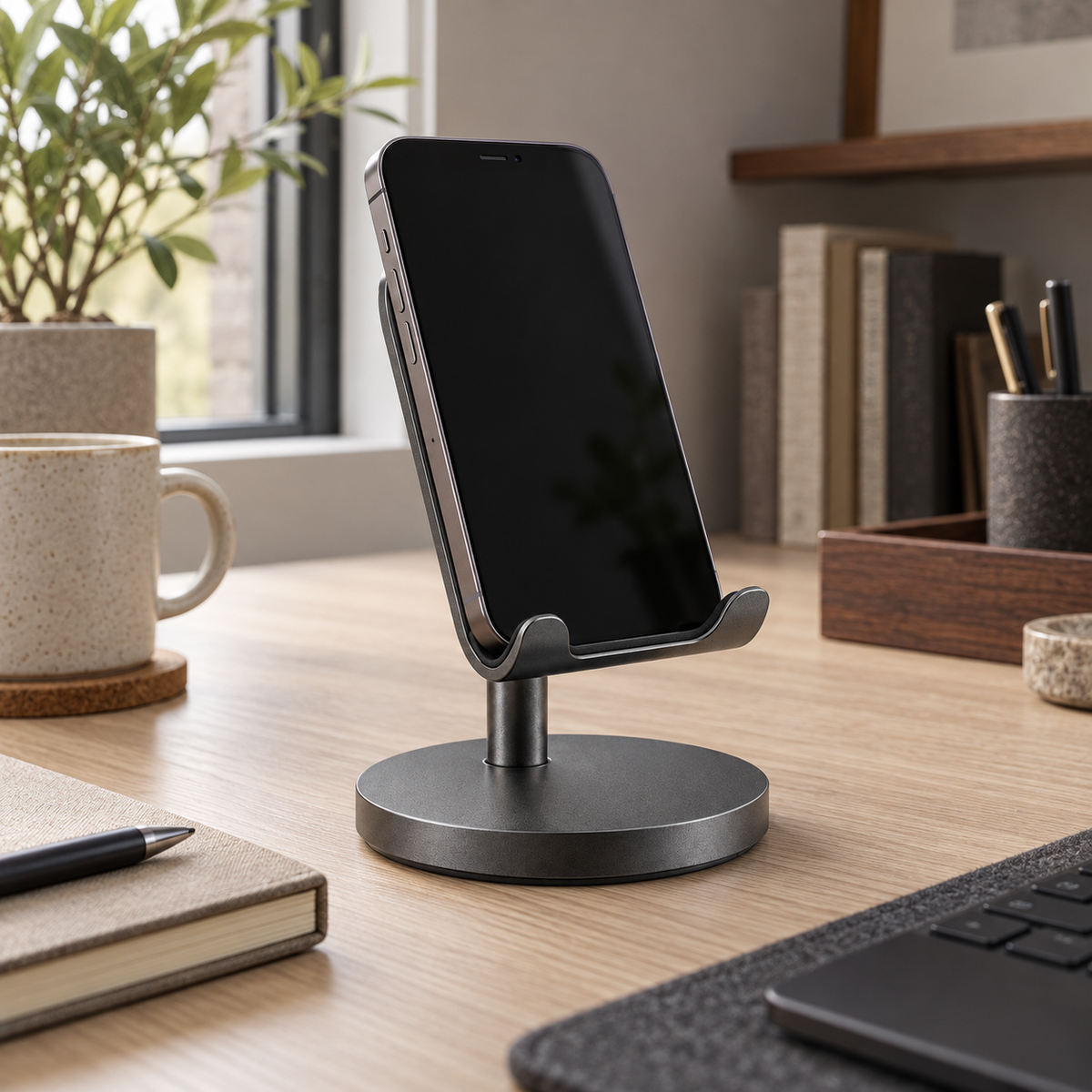 Halo Graphite Phone Stand