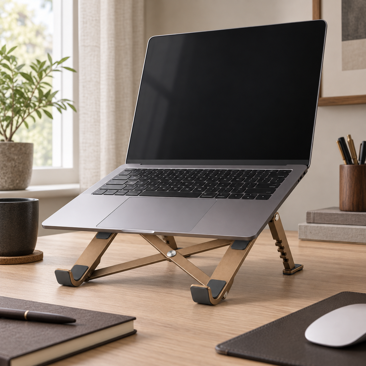 Fold Bronze Travel Laptop Stand