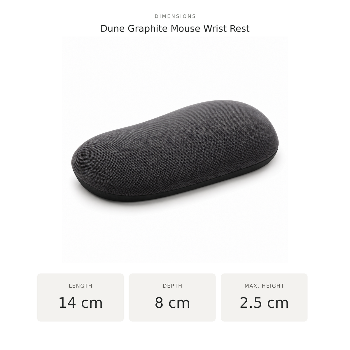 Dune Graphite Mouse Wrist Rest
