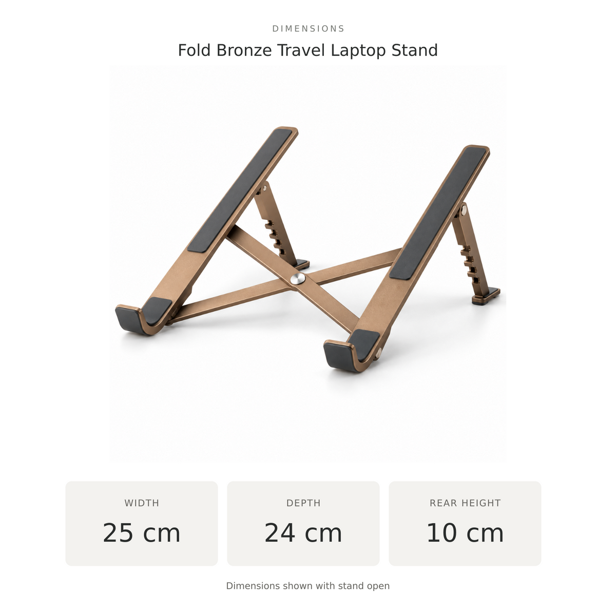 Fold Bronze Travel Laptop Stand