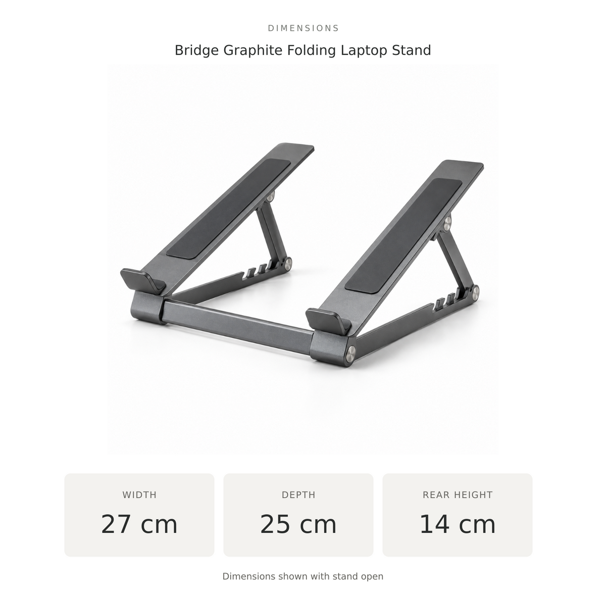 Bridge Graphite Folding Laptop Stand