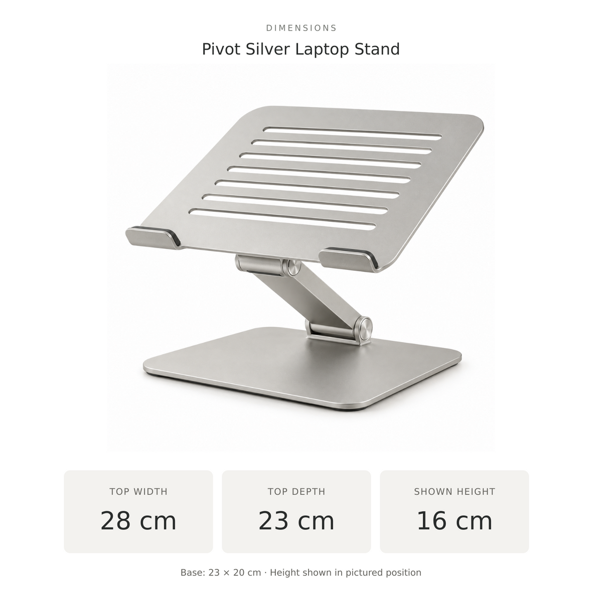 Pivot Silver Laptop Stand